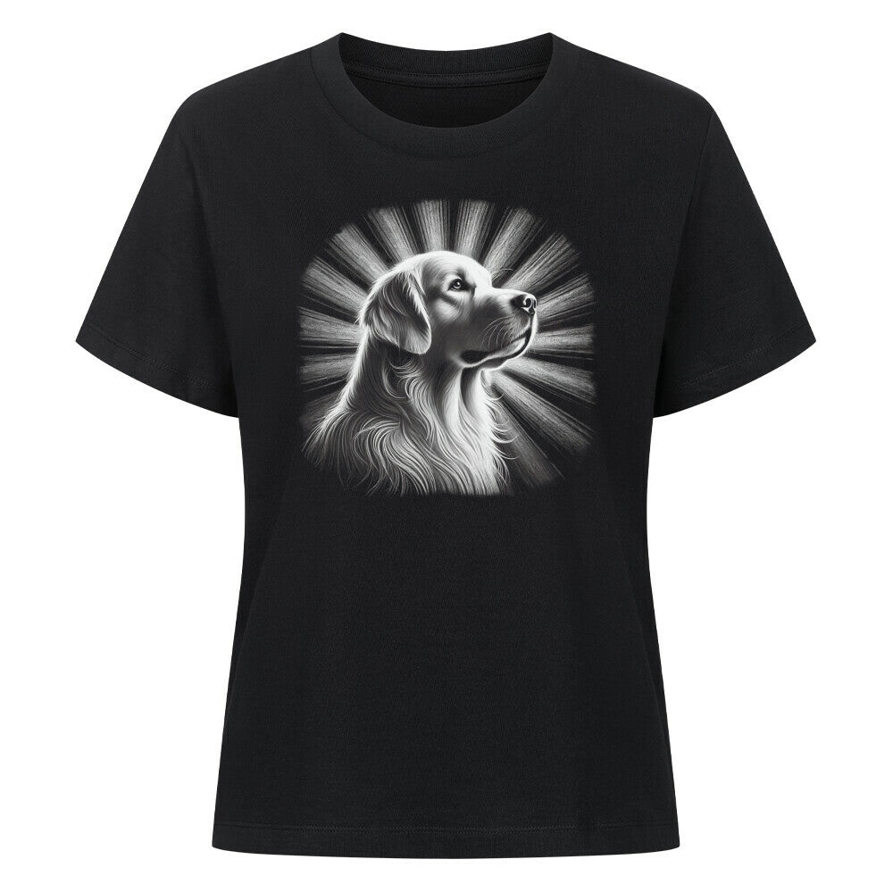 Premium Damen-Shirt "Golden Retriever - Shine" Schwarz – hunde-shirt.de