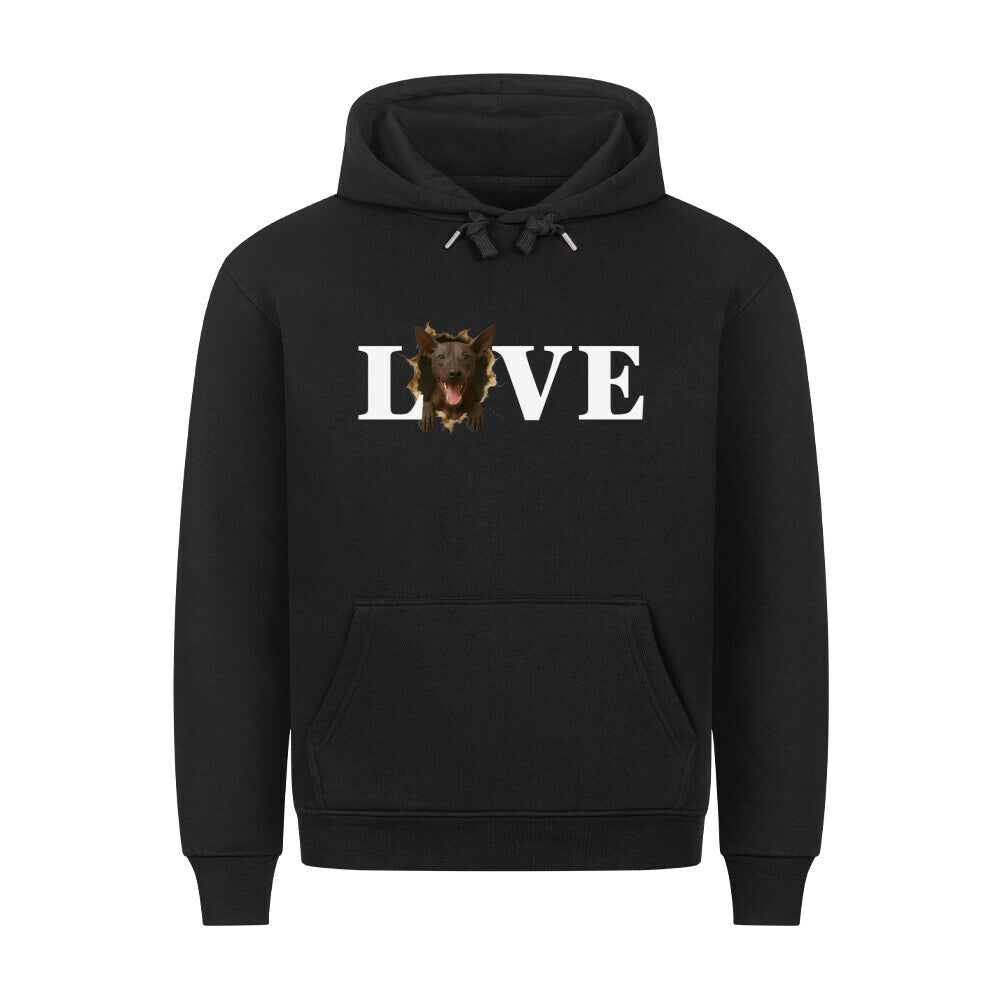 Premium Hoodie "Xolo - LOVE" Schwarz – hunde-shirt.de