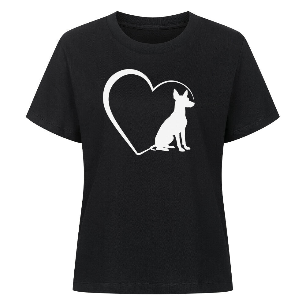 Premium Damen-Shirt "Xolo - Mein Herz" Schwarz – hunde-shirt.de