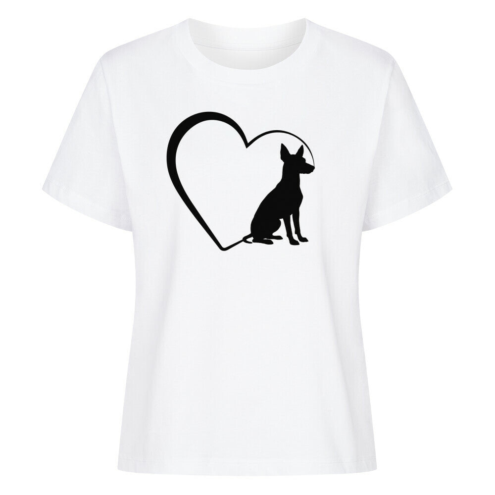 Premium Damen-Shirt "Xolo - Mein Herz" Weiß – hunde-shirt.de