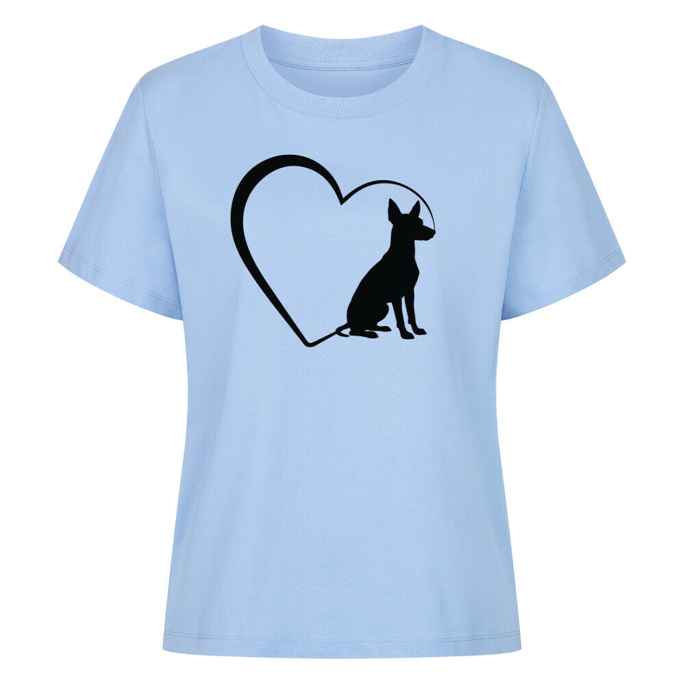 Premium Damen-Shirt "Xolo - Mein Herz" Sky Blue – hunde-shirt.de