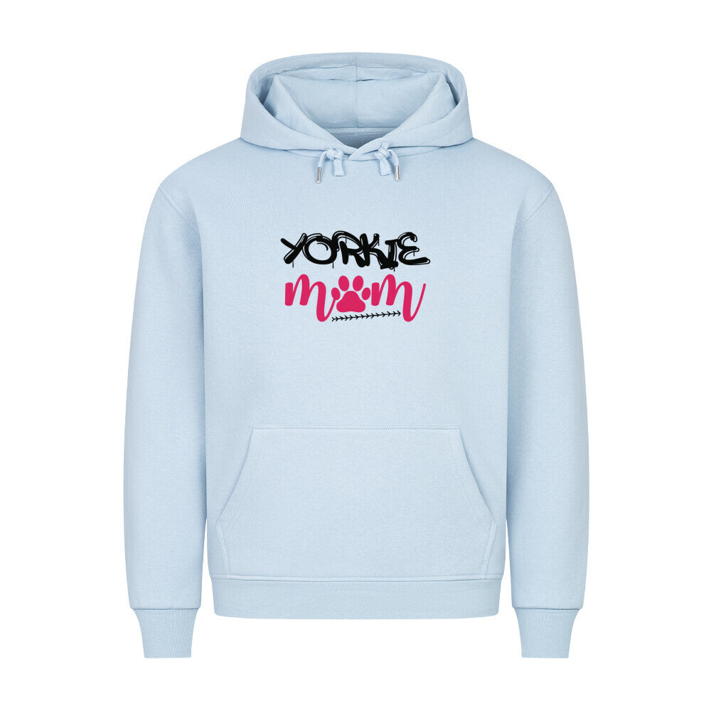 Premium Hoodie "Yorkie - Mom" Babyblau – hunde-shirt.de