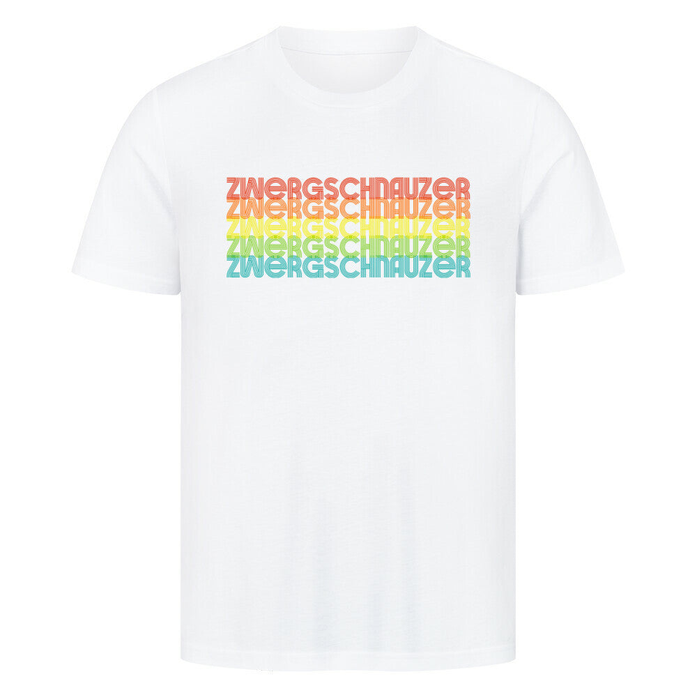 Premium T-Shirt "Zwergschnauzer - RETRO" Weiß – hunde-shirt.de