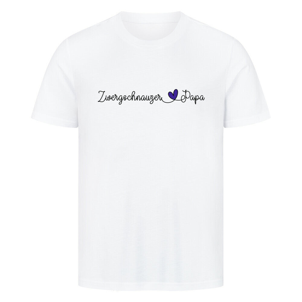 Premium T-Shirt "Zwergschnauzer - Papa" Weiß – hunde-shirt.de