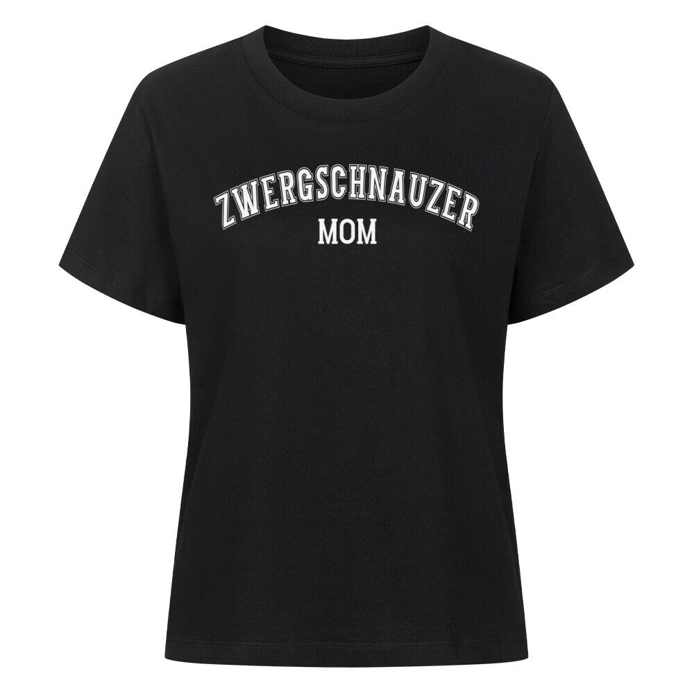 Premium Damen-Shirt "Zwergschnauzer - MOM" Schwarz – hunde-shirt.de
