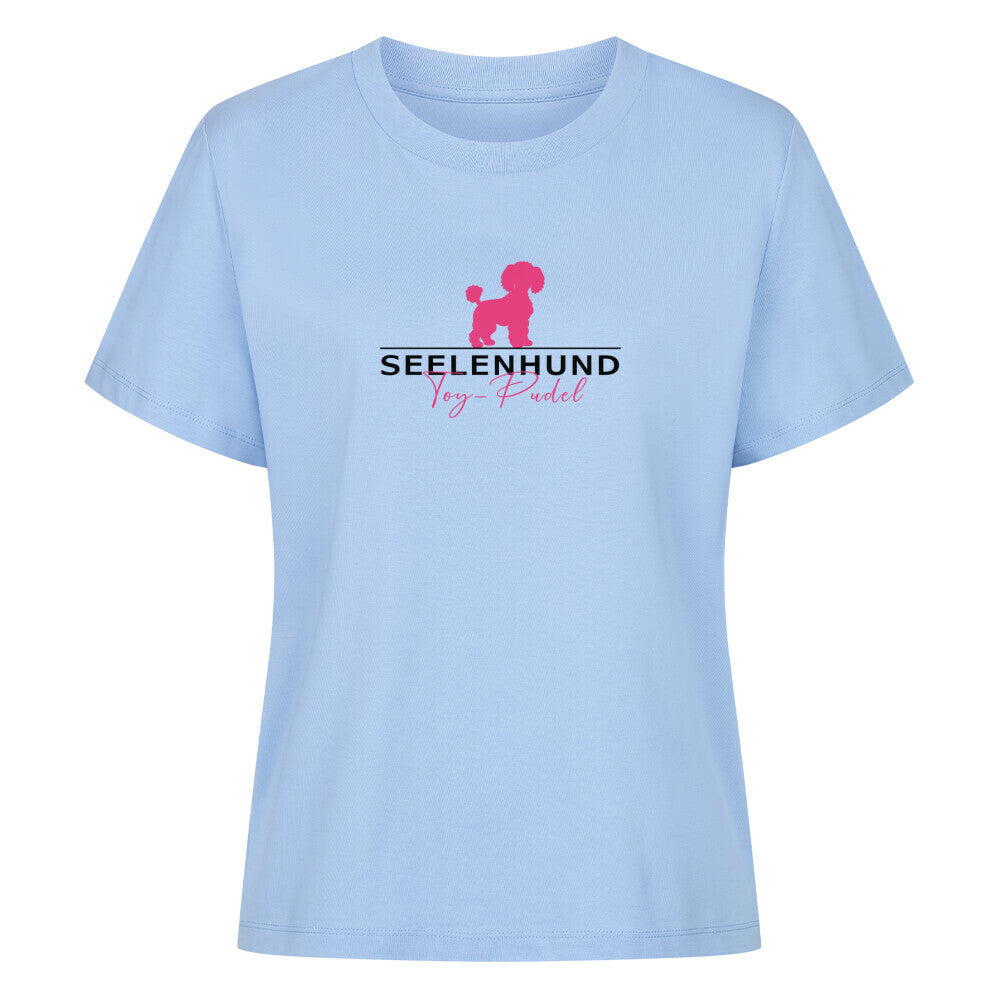 Premium Damen-Shirt "Toypudel - Seelenhund" Sky Blue – hunde-shirt.de