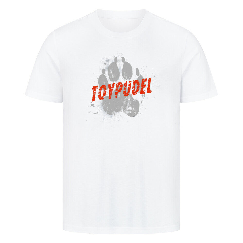 Premium T-Shirt "Toypudel - PAW" Weiß – hunde-shirt.de