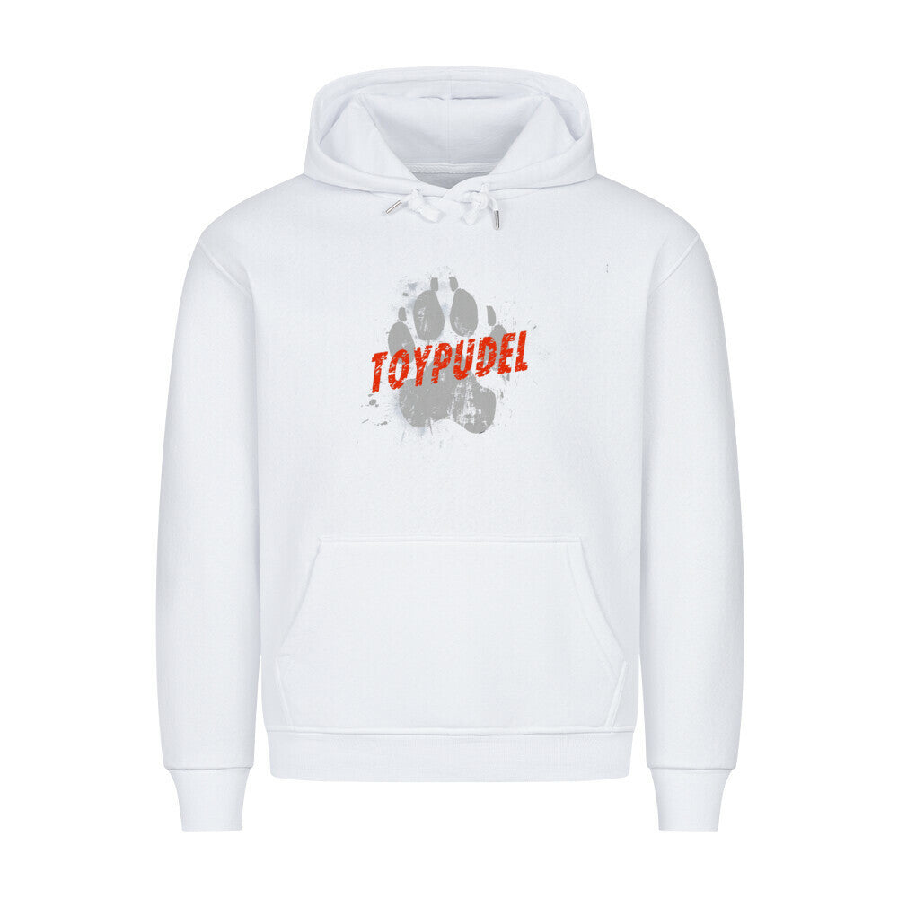 Premium Hoodie "Toypudel - PAW" Weiß – hunde-shirt.de