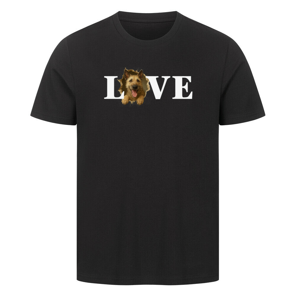 Premium T-Shirt "Laekenois - LOVE" Schwarz – hunde-shirt.de