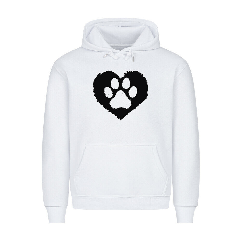 Premium Hoodie "Hundeliebe" Weiß – hunde-shirt.de