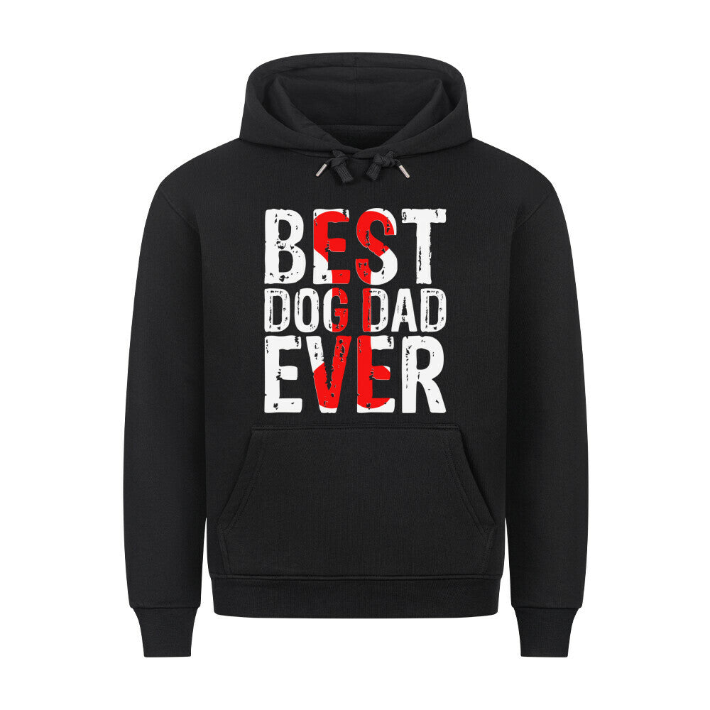 Premium Hoodie "Best Dog DAD ever" Schwarz – hunde-shirt.de