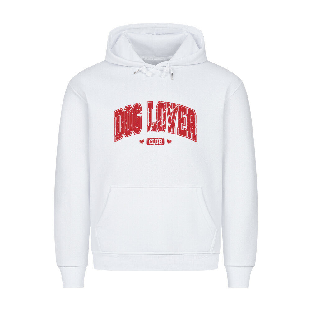 Premium Hoodie "DOG LOVER CLUB" Weiß – hunde-shirt.de