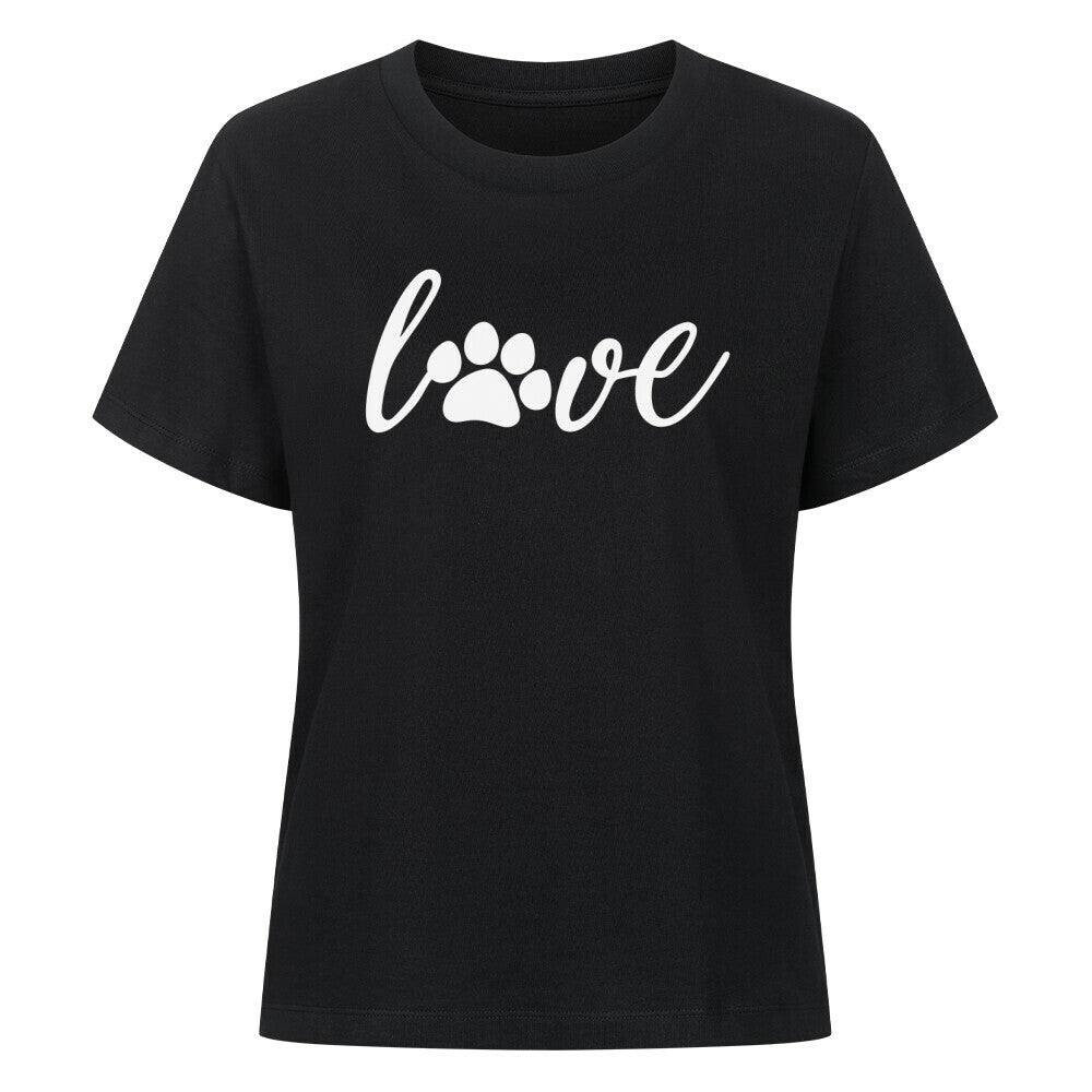 Premium Damen-Shirt "PAW Love" Schwarz – hunde-shirt.de