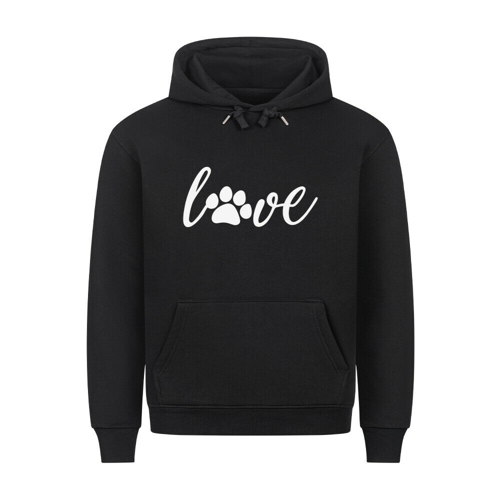 Premium Hoodie "PAW Love" Schwarz – hunde-shirt.de