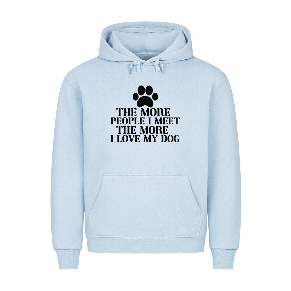 Premium Hoodie "More People..." Babyblau – hunde-shirt.de
