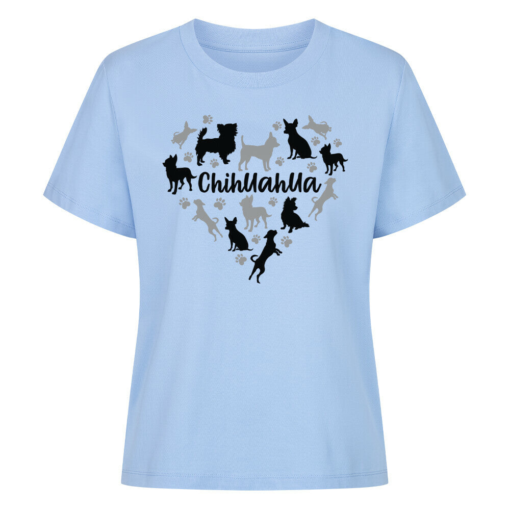 Premium Damen-Shirt "Chihuahua - Mein Herz" Sky Blue – hunde-shirt.de