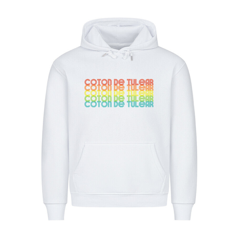 Premium Hoodie "Coton de Tuléar - RETRO" Weiß – hunde-shirt.de