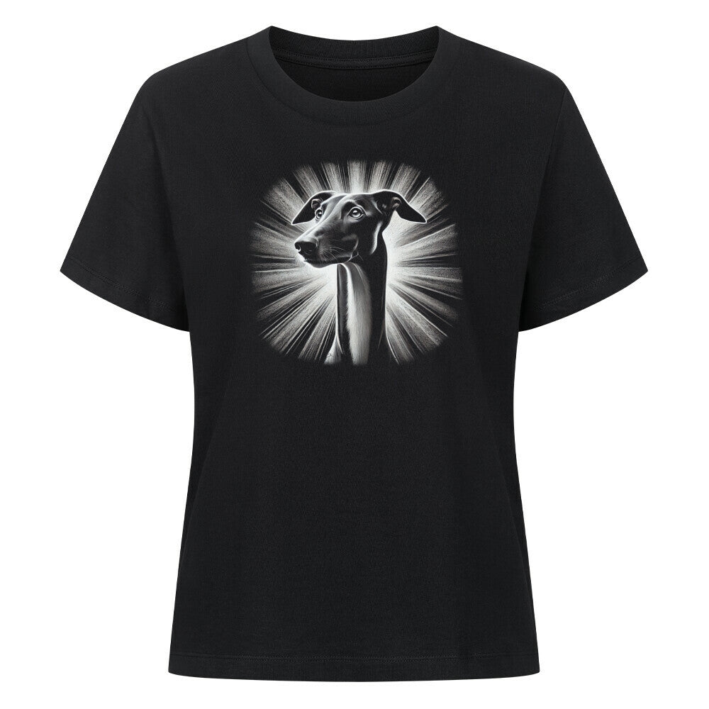 Premium Damen-Shirt "Galgo - Shine" Schwarz – hunde-shirt.de