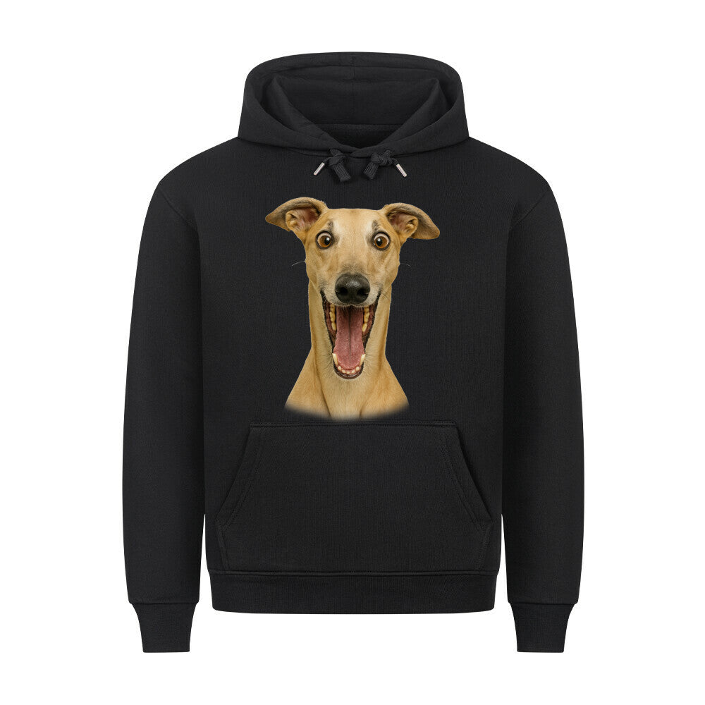 Premium Hoodie "Greyhound - Crazy" Schwarz – hunde-shirt.de