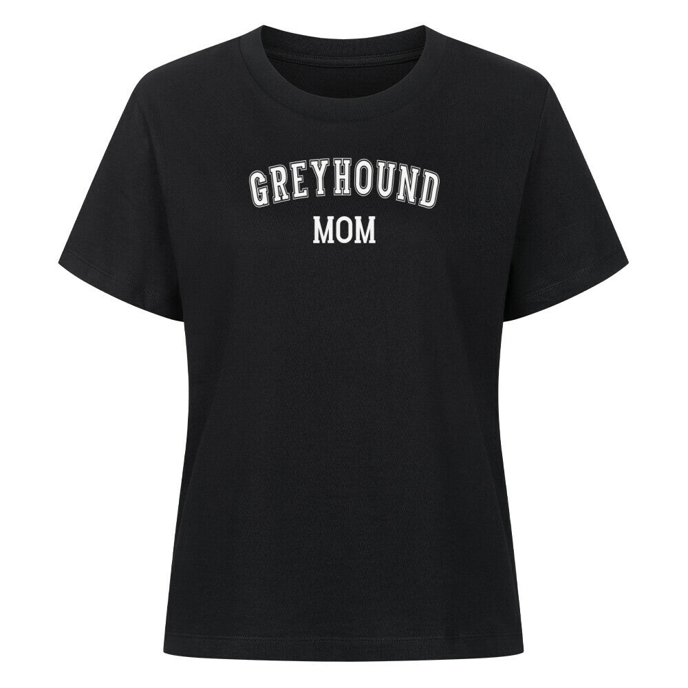 Premium Damen-Shirt "Greyhound - MOM" Schwarz – hunde-shirt.de