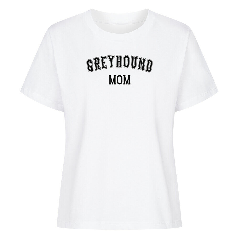 Premium Damen-Shirt "Greyhound - MOM" Weiß – hunde-shirt.de