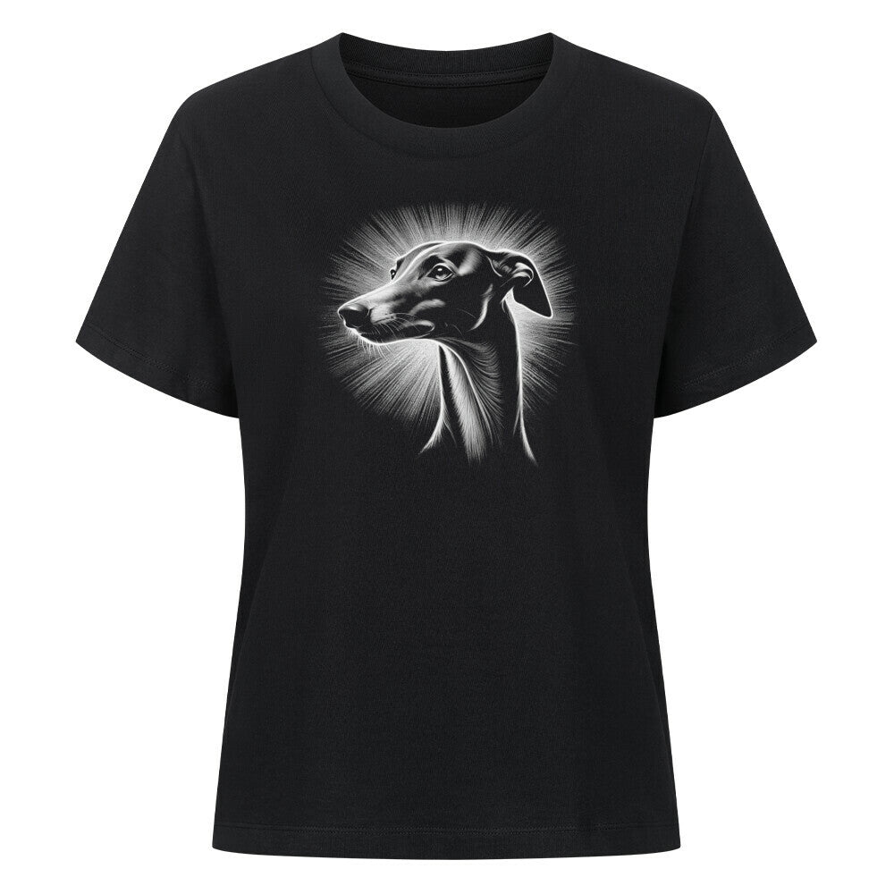 Premium Damen-Shirt "Italian Greyhound / Windspiel - Shine" Schwarz – hunde-shirt.de