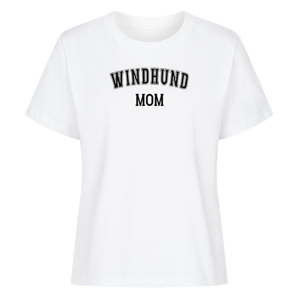 Premium Damen-Shirt "Windhund - MOM" Weiß – hunde-shirt.de