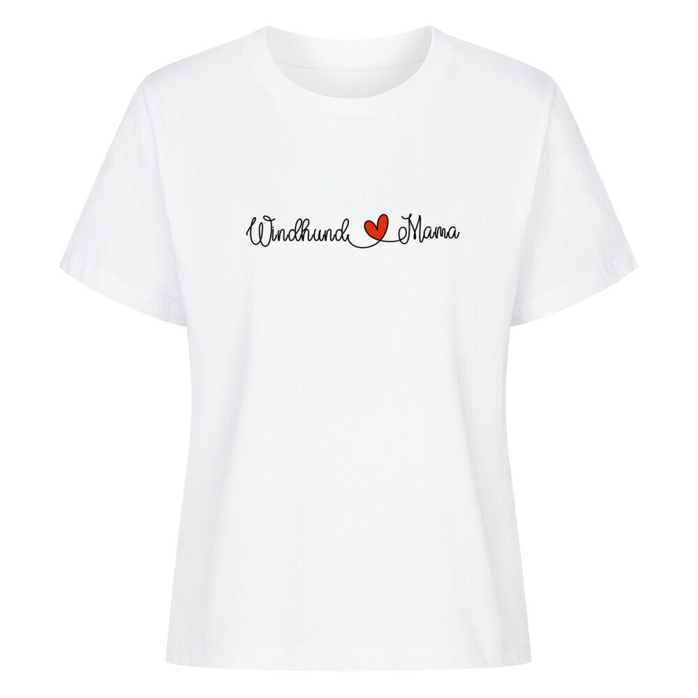 Premium Damen-Shirt "Windhund - Mama" Weiß – hunde-shirt.de