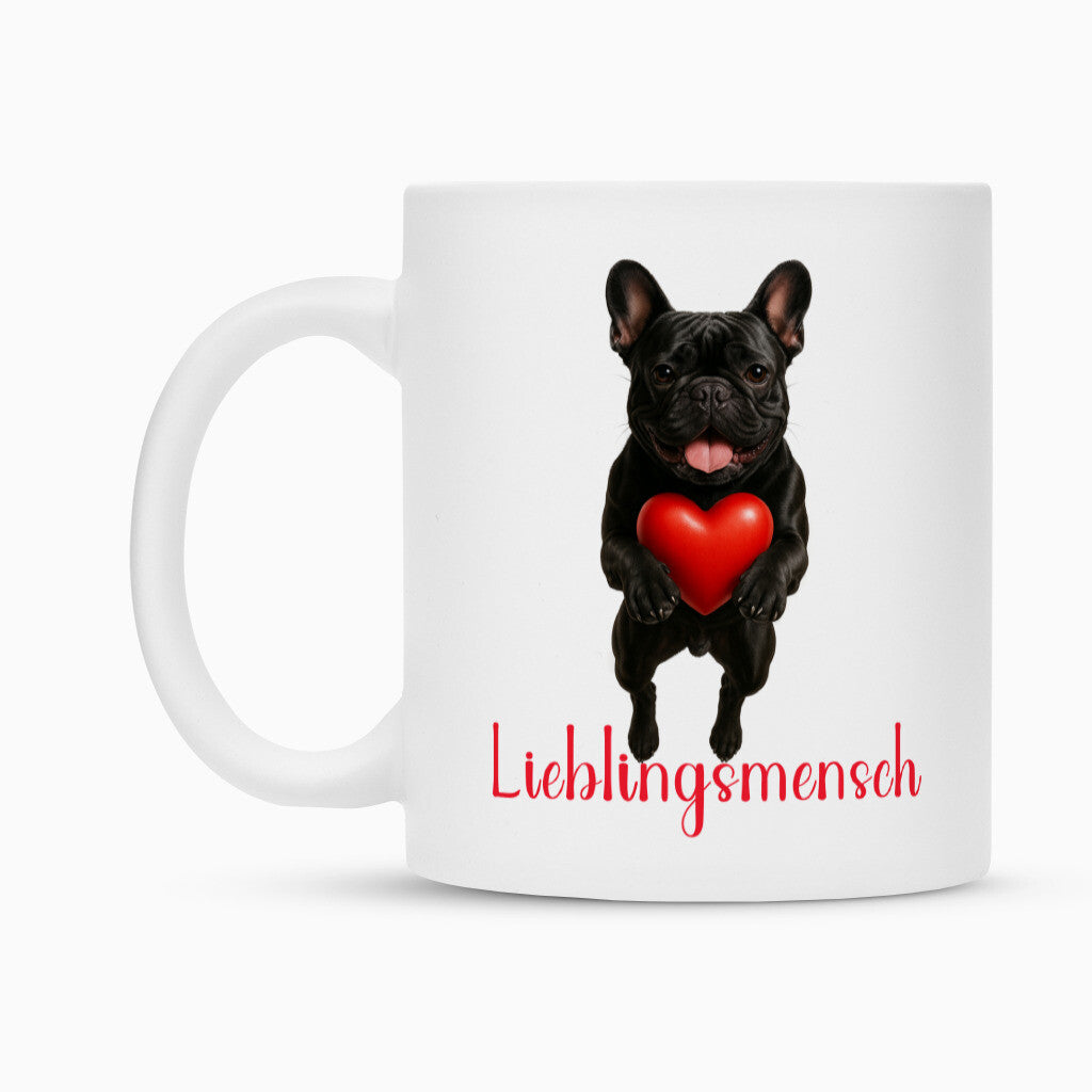 Tasse "Frenchie schwarz - Lieblingsmensch" – hunde-shirt.de
