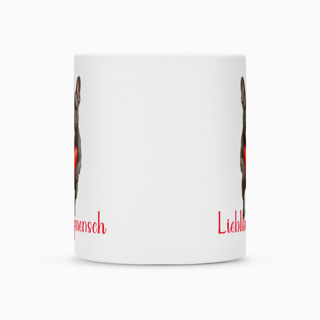 Tasse "Frenchie grau - Lieblingsmensch" – hunde-shirt.de
