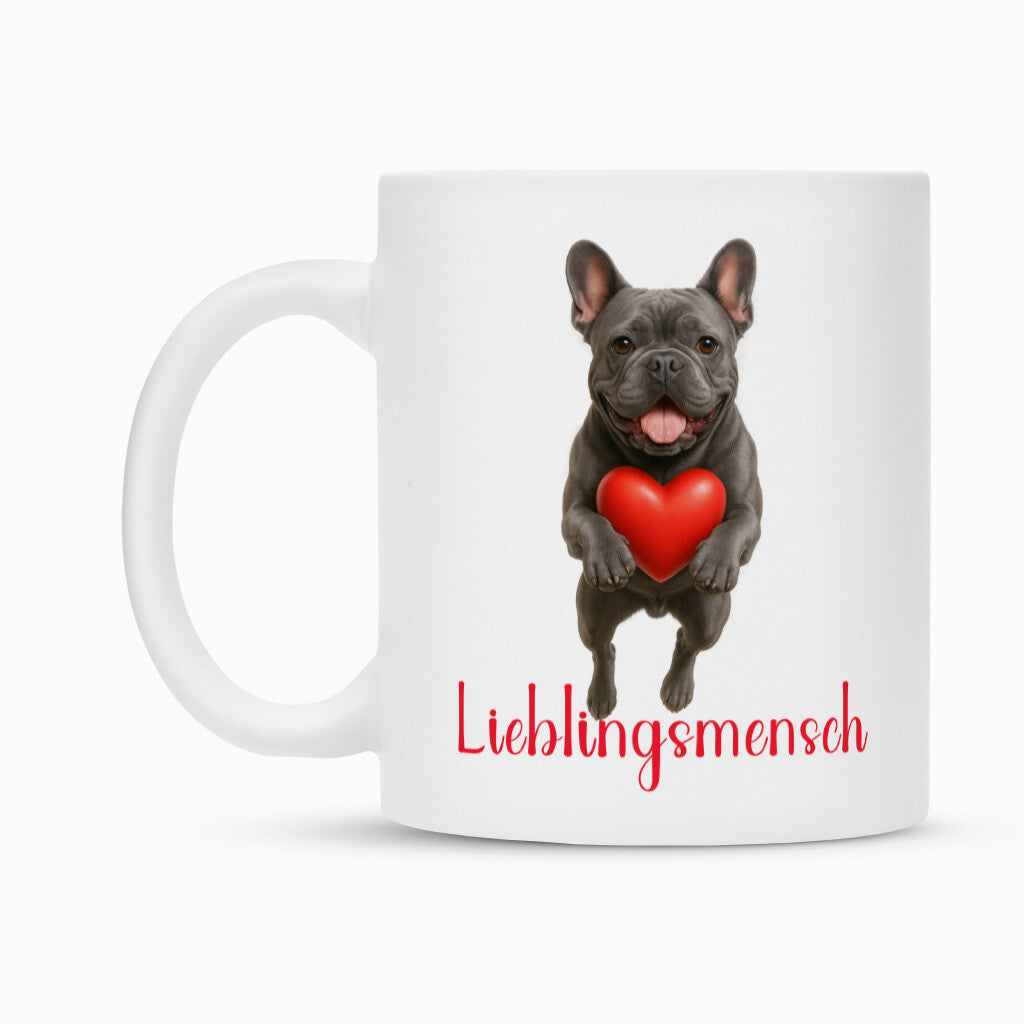 Tasse "Frenchie grau - Lieblingsmensch" – hunde-shirt.de