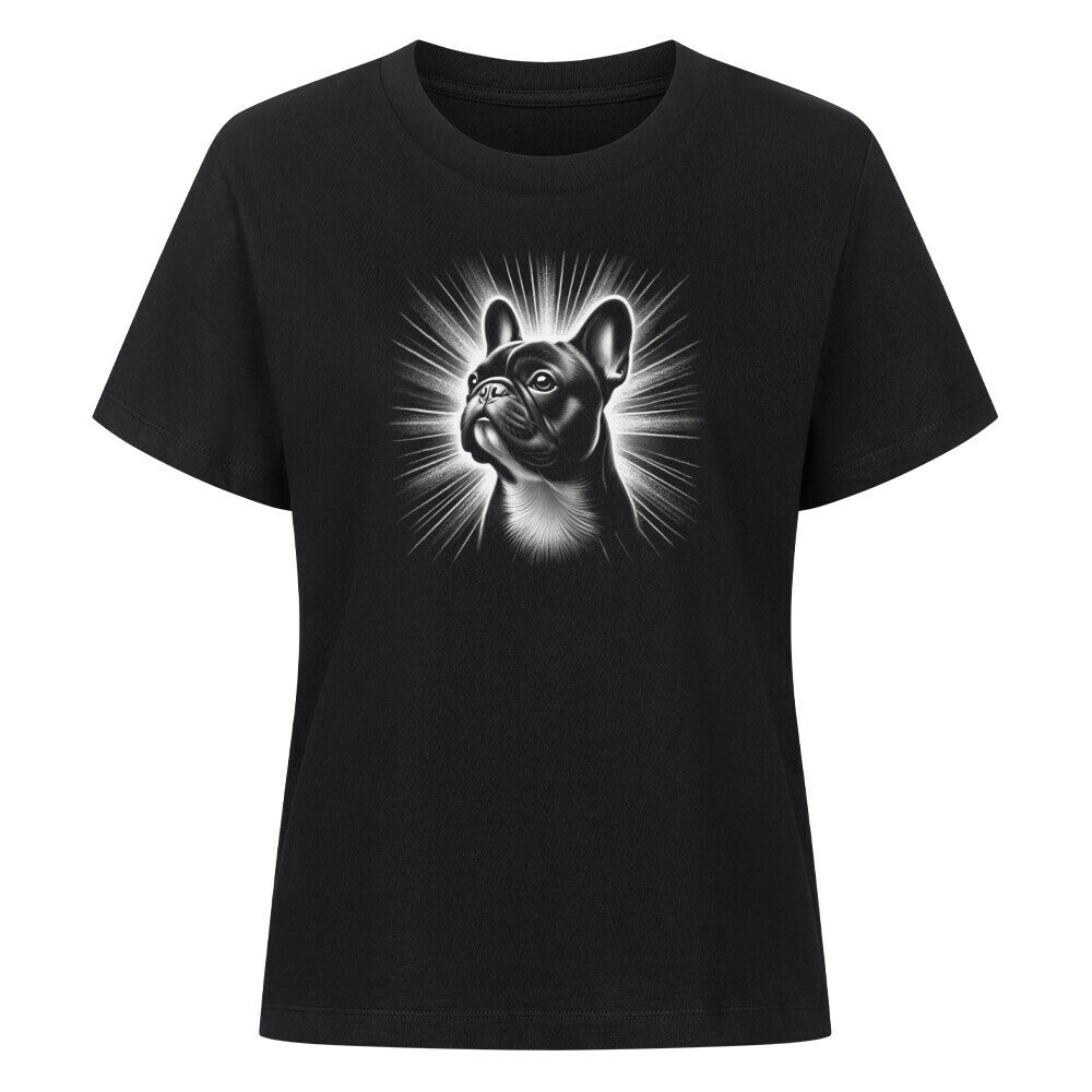 Premium Damen-Shirt "Französische Bulldogge - Bright" Schwarz – hunde-shirt.de