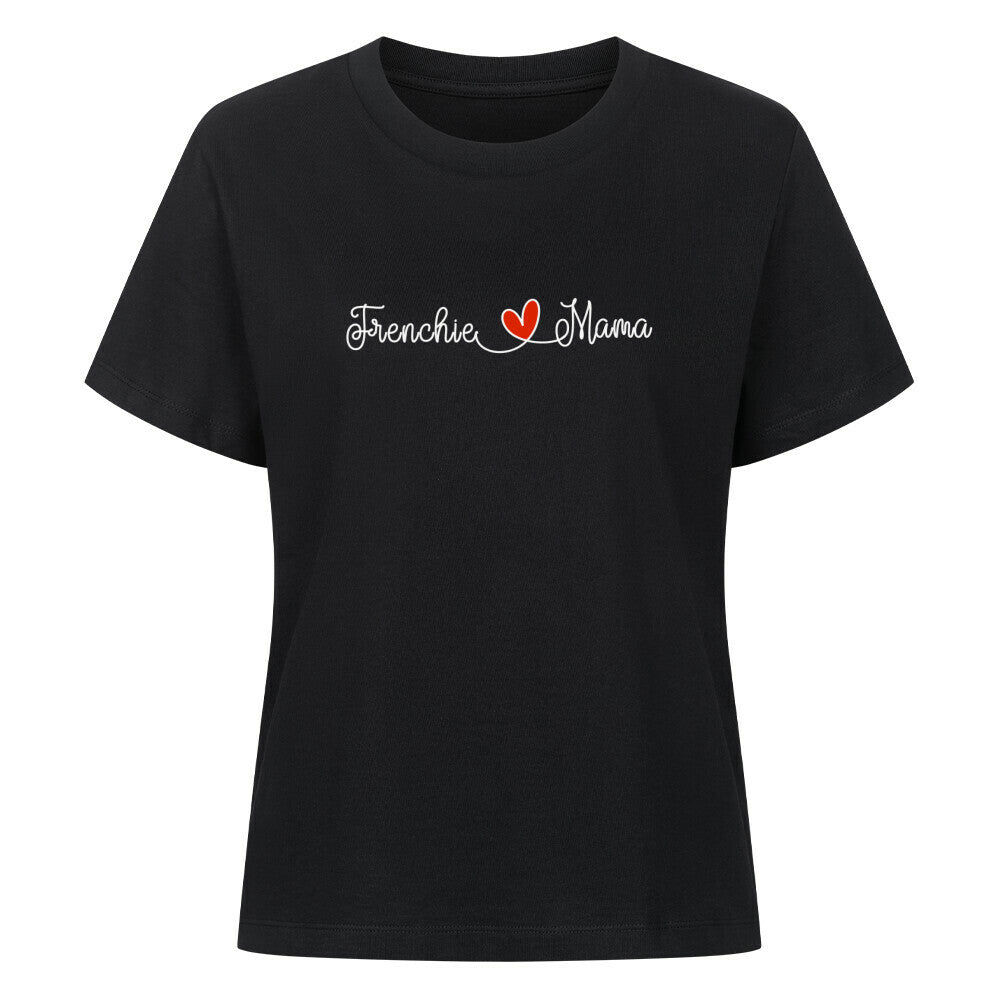 Premium Damen-Shirt "Frenchie - Mama" Schwarz – hunde-shirt.de