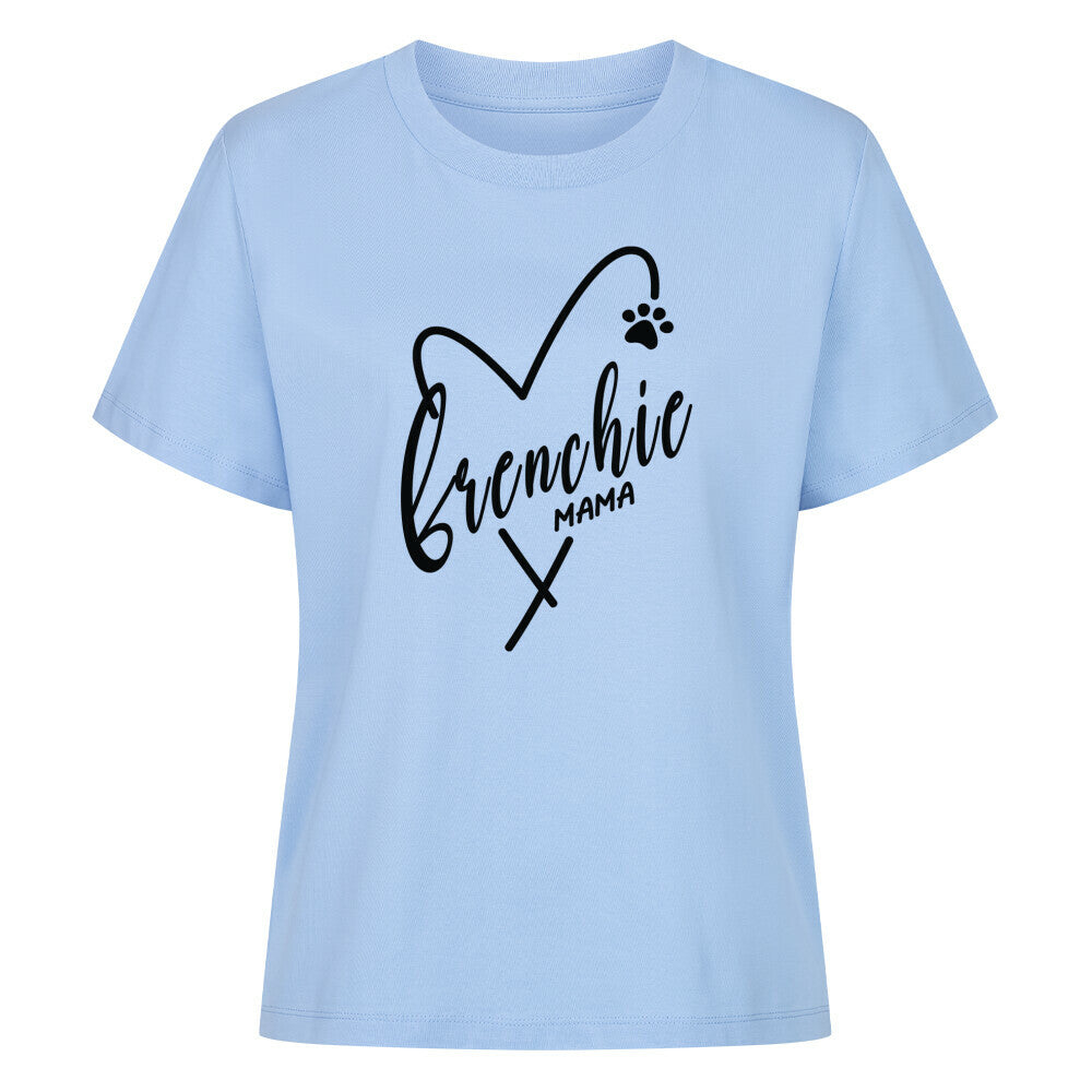 Premium Damen-Shirt "Frenchie - MAMA" Sky Blue – hunde-shirt.de