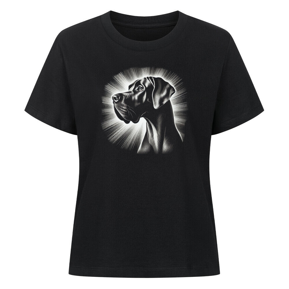 Premium Damen-Shirt "Deutsche Dogge - Shine" Schwarz – hunde-shirt.de