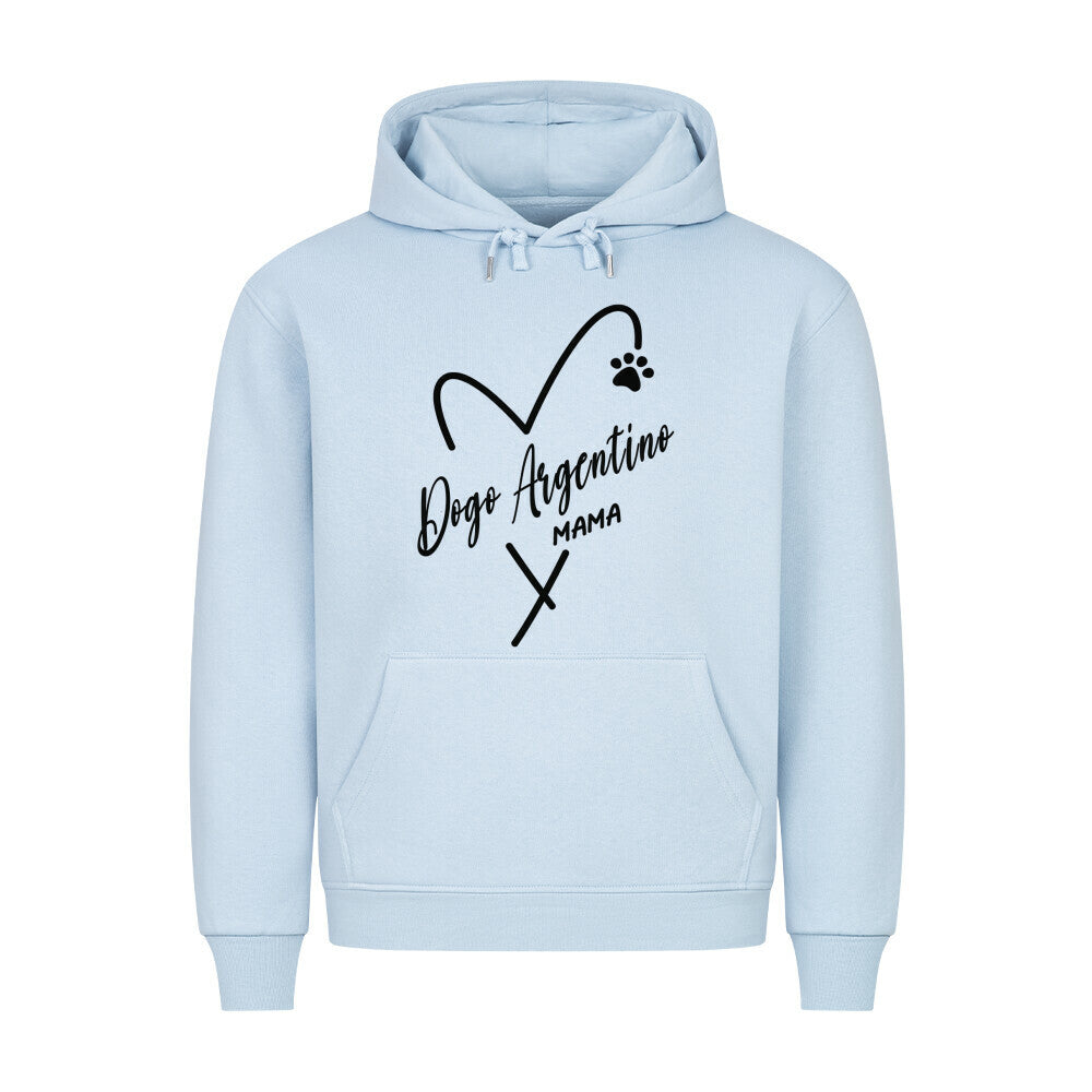 Premium Hoodie "Dogo Argentino - MAMA" Babyblau – hunde-shirt.de