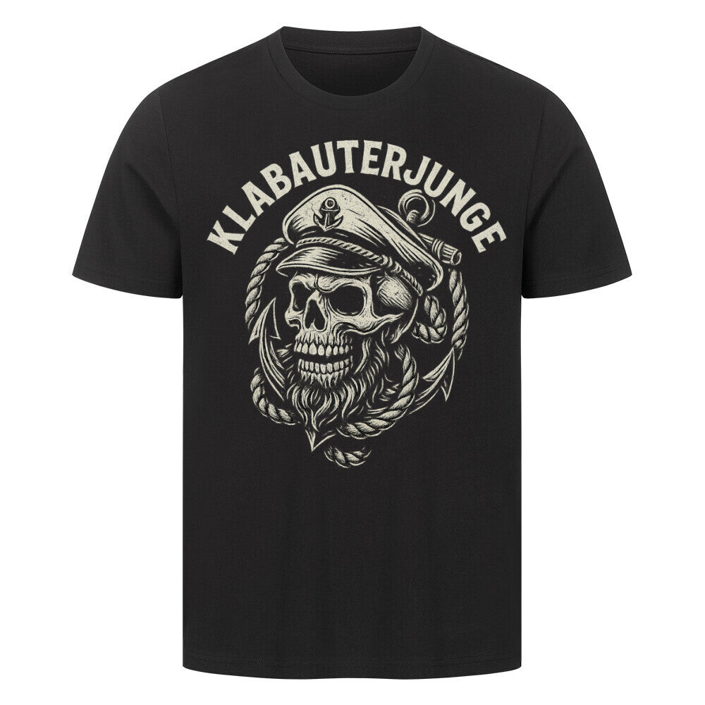 Premium T-Shirt "Klabauterjunge - Kapitän" Schwarz – hunde-shirt.de