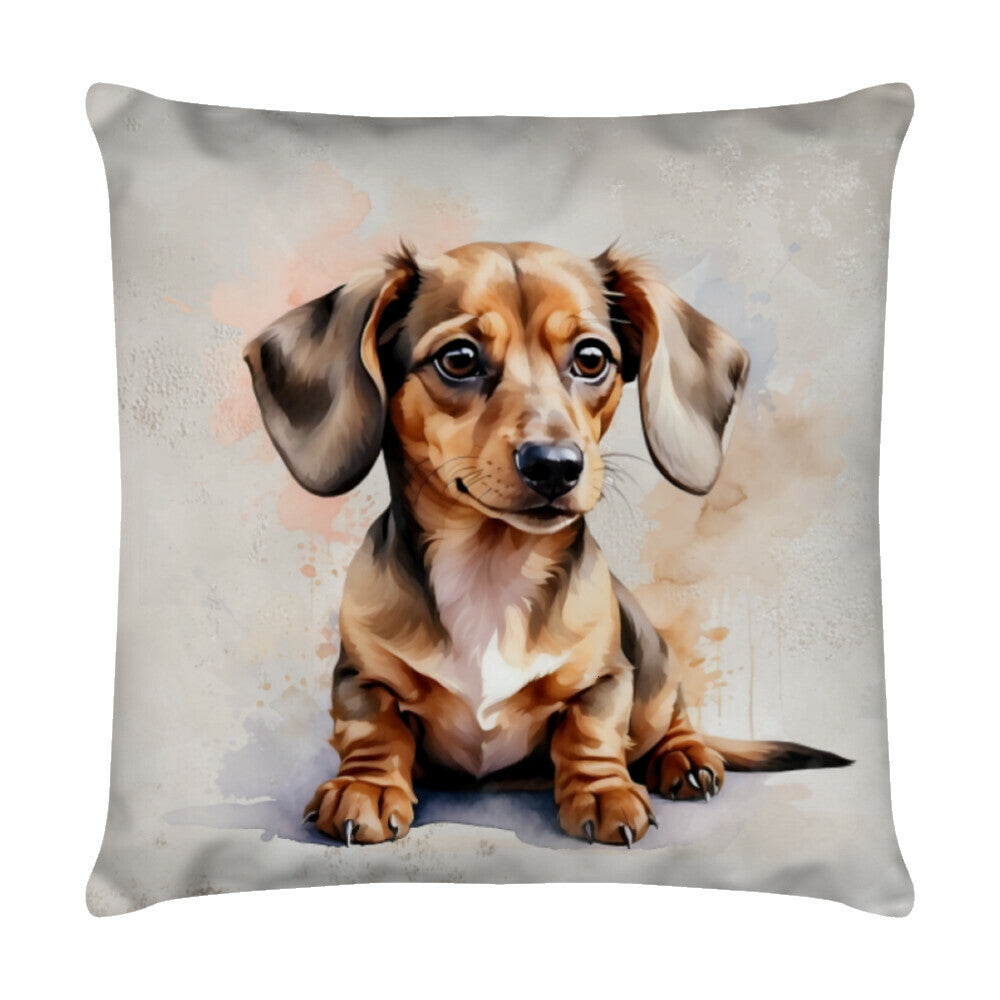 Kissen "Dackel - Schau mal..." Weiß – hunde-shirt.de