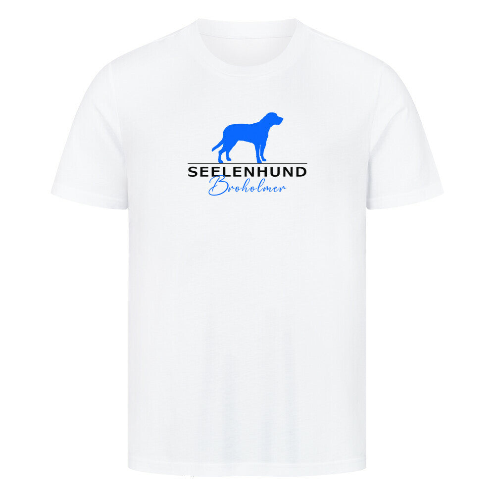 Premium T-Shirt "Broholmer - Seelenhund" Weiß – hunde-shirt.de