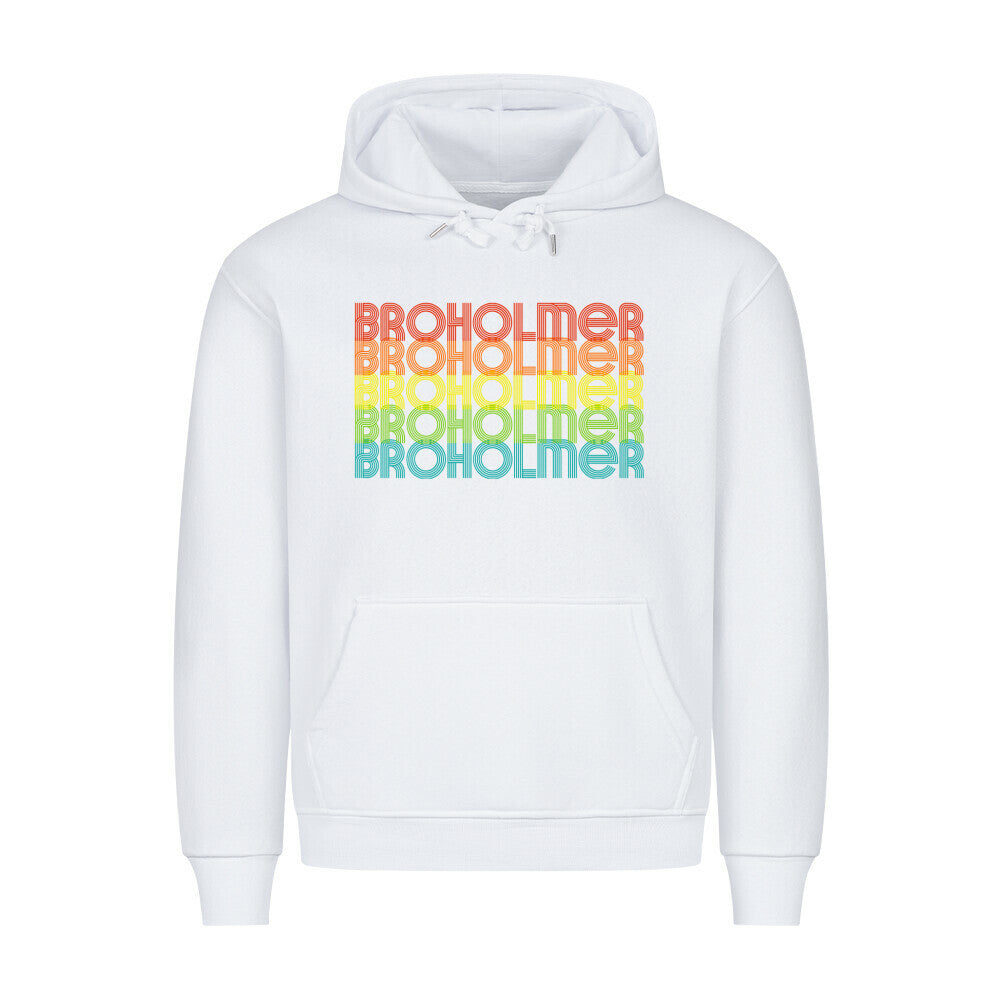 Premium Hoodie "Broholmer - RETRO" Weiß – hunde-shirt.de