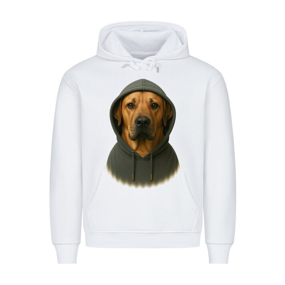 Premium Hoodie "Broholmer - Hooded" Weiß – hunde-shirt.de