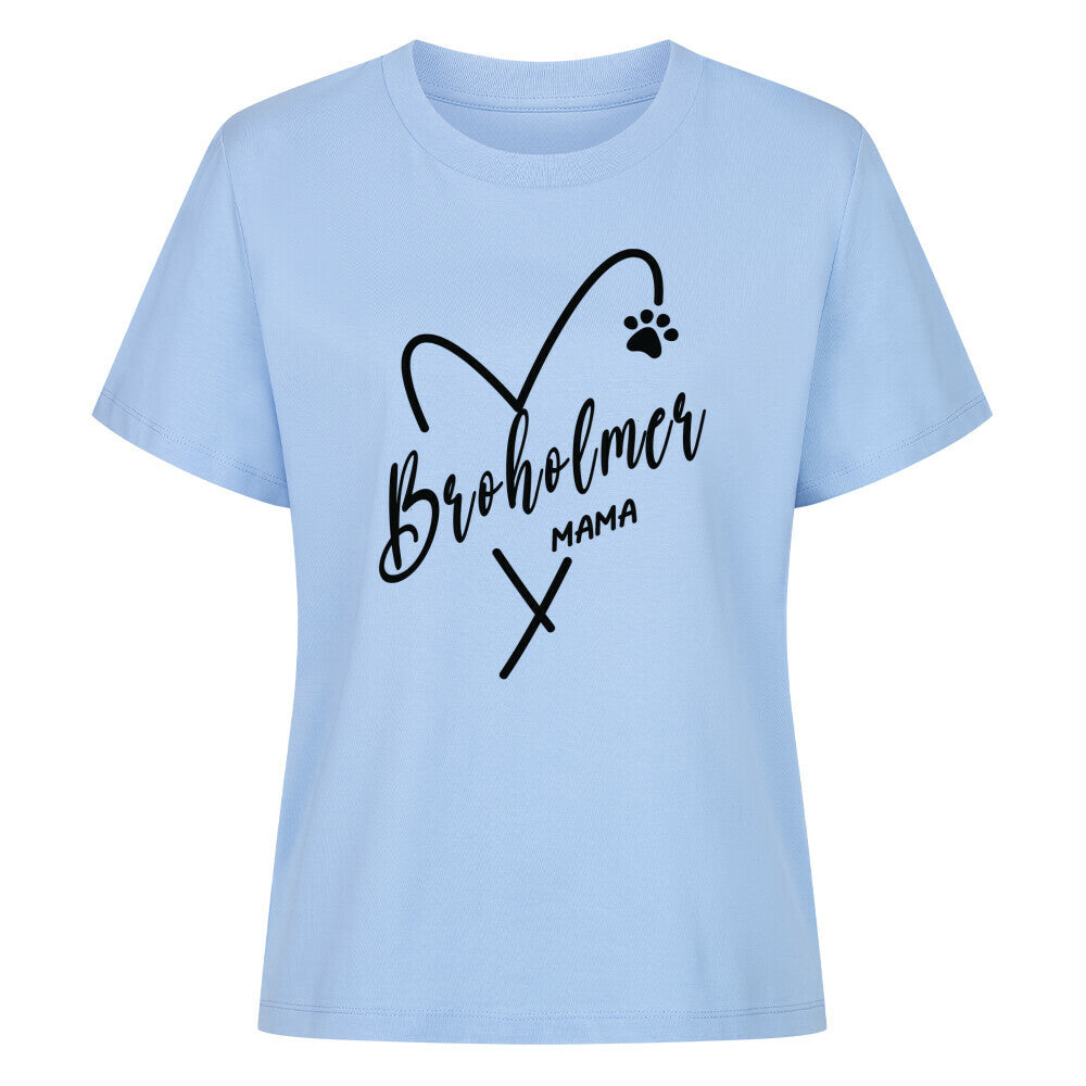 Premium Damen-Shirt "Broholmer - MAMA" Sky Blue – hunde-shirt.de