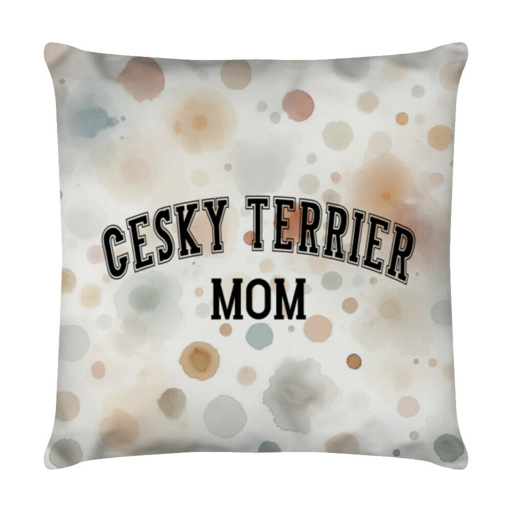 Kissen "Cesky Terrier - MOM" Weiß – hunde-shirt.de