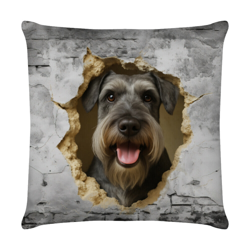 Kissen "Cesky Terrier - Wall" Weiß – hunde-shirt.de