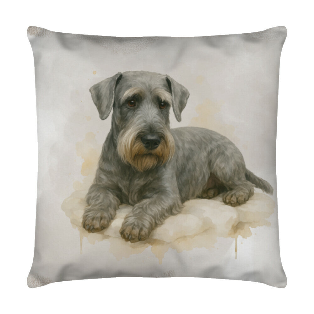 Kissen "Cesky Terrier - Relax" Weiß – hunde-shirt.de