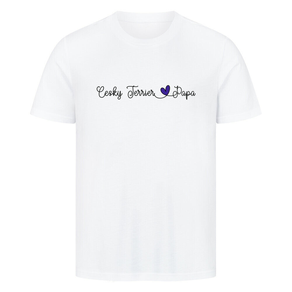 Premium T-Shirt "Cesky Terrier - Papa" Weiß – hunde-shirt.de