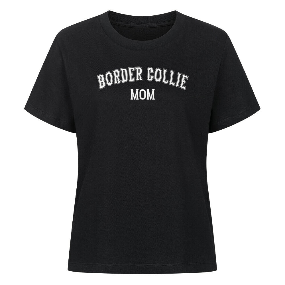 Premium Damen-Shirt "Border Collie - MOM" Schwarz – hunde-shirt.de