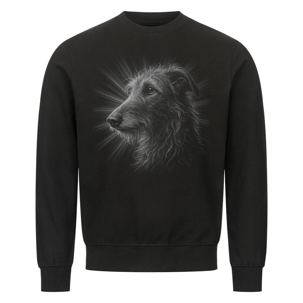 Premium Sweatshirt "Deerhound - Shine" Schwarz – hunde-shirt.de