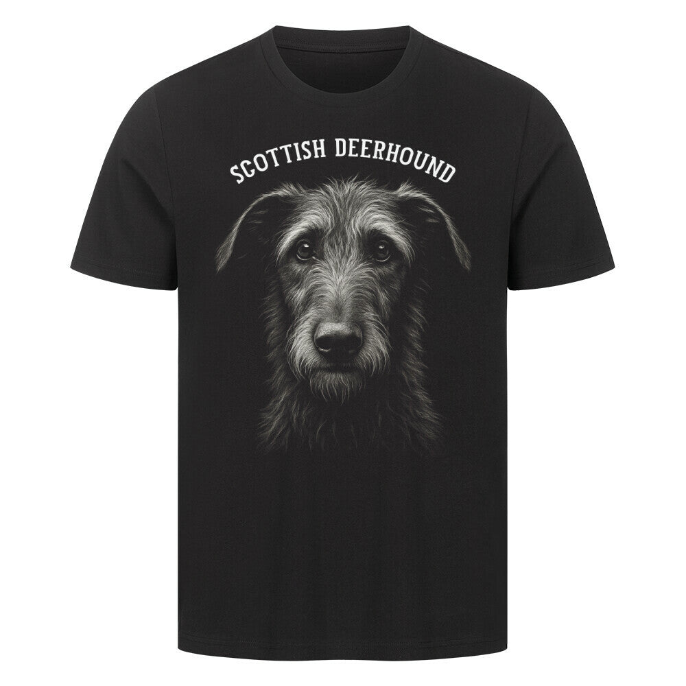 Premium T-Shirt "Deerhound - Pure" Schwarz – hunde-shirt.de