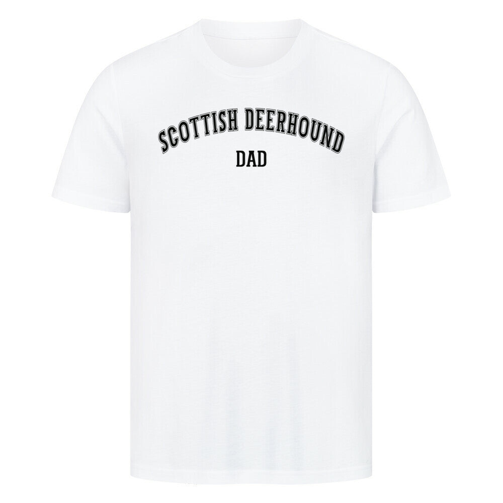 Premium T-Shirt "Deerhound - DAD" Weiß – hunde-shirt.de